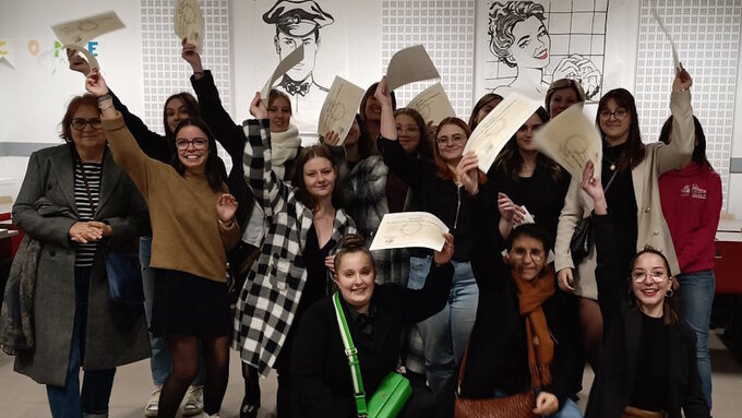 Lauréates du lycée Jules Fil lors de la remise des diplômes.