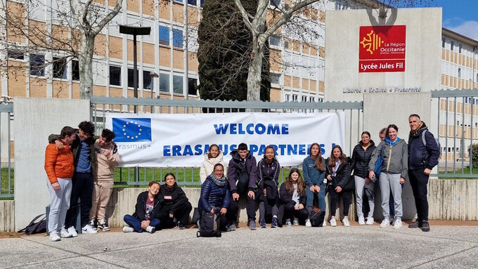 Élèves de Puerteventura en visite ERASMUS au Lycée Jules Fil