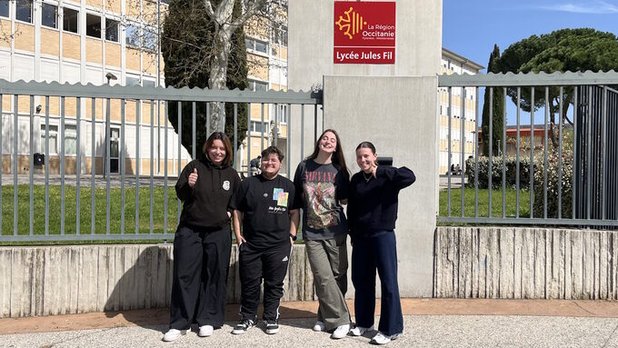 Élèves italiens en mobilité longue Erasmus au lycée Jules Fil