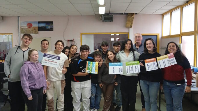 Élèves de l'IES Puerto Del  Rosario en mobilité ERASMUS au lycée Jules Fil.