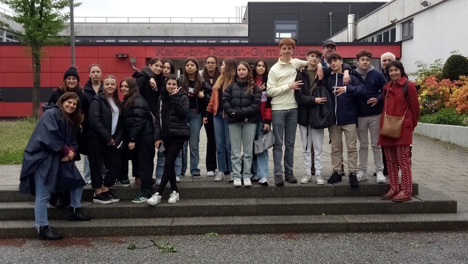 Élèves du lycée Jules Fil en Mobilité ERASMUS à Eggenfelden.