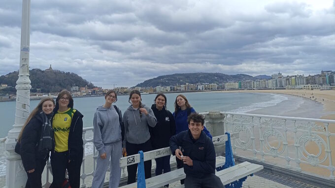 Élèves du lycée Jules Fil en mobilité ERASMUS à Leon en Espagne.