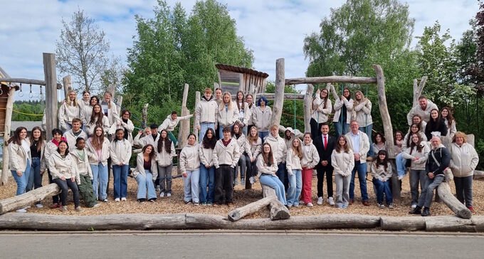 Élèves en mobilité Erasmus à Morbach en Allemagne.