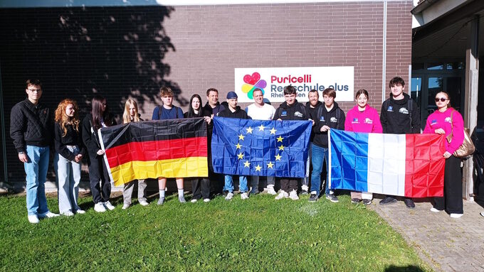 Élèves du lycée Jules Fil en mobilité ERASMUS à RRheiböllen 