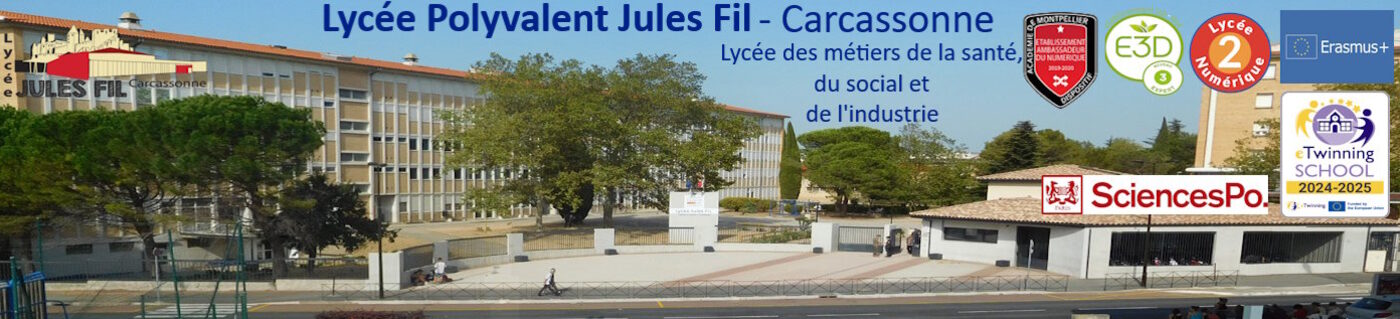Bandeau Lycée Jules Fil avec logos